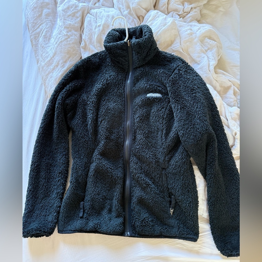 Columbia Fuzzy Black Jacket size Small